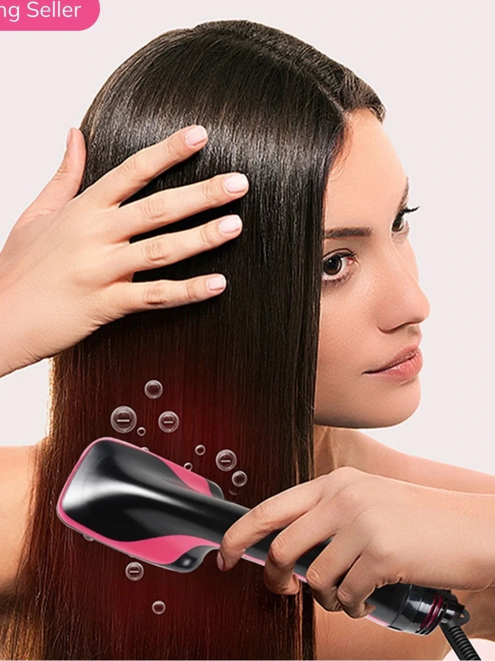 🌷NEW🌷One-Step Pink and Black Hair Dryer and Styler Brush